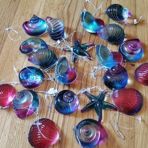 Coastal Acrylic Ombre Seashell Ornaments
